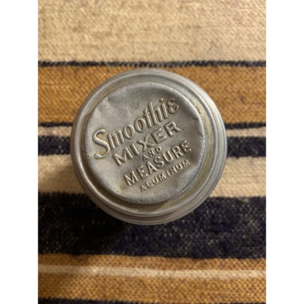 Antique‎ Vintage Smoothie Mixer Measurer  Aluminum Metal Silver Mini Small